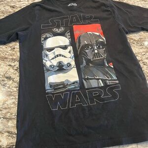Star Wars Black Tee with Stormtrooper and Darth Vader